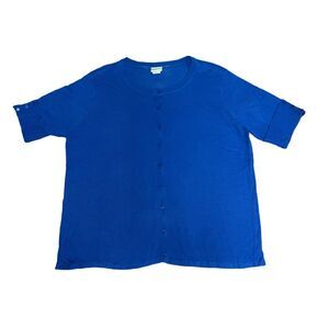 Sara Morgan cardigan short sleeve royal blue Size XL